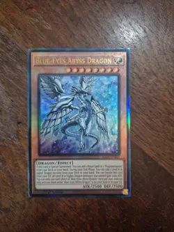 Yugioh Blue-Eyes Abyss Dragon RA01-EN016 Prismatic Ultimate Rare 1st Edition NM - Image 1
