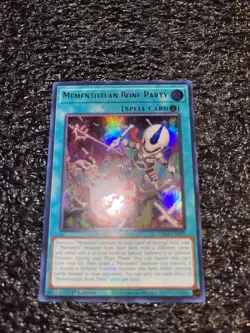 Yugioh Mementotlan Bone Party RA04-EN099 Ultra Rare 1st MISPRINT CUT NAME NM - Image 4