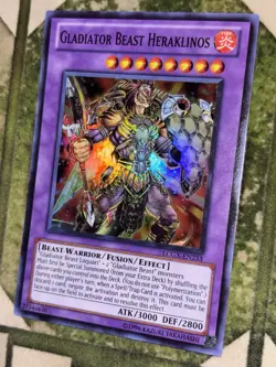 YuGiOh GLADIATOR BEAST HERAKLINOS Super Rare LCGX-EN253 - Image 1