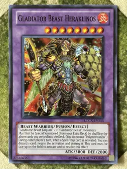 YuGiOh GLADIATOR BEAST HERAKLINOS Super Rare LCGX-EN253 - Image 2