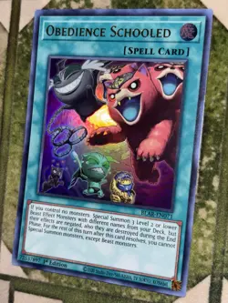 YuGiOh OBEDIENCE SCHOOLED Ultra Rare BLAR-EN071 - Image 1