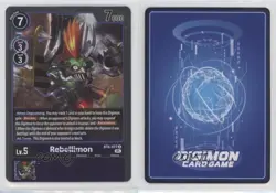 2021 Digimon Card Game - Double Diamond Rare Rebellimon #BT6-077 7ba - Image 3