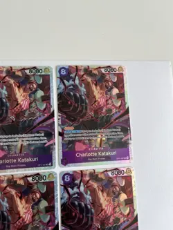 One Piece OP11 Charlotte Katakuri SR PLAYSET (X4) Plus Katakuri DON!! Card - NM - Image 3