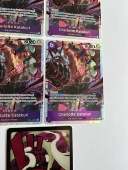 One Piece OP11 Charlotte Katakuri SR PLAYSET (X4) Plus Katakuri DON!! Card - NM - Image 5