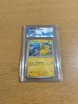 2024 Pokemon Black Star Promo 190 Pikachu World Championships ACE 10 Graded Card - Image 1
