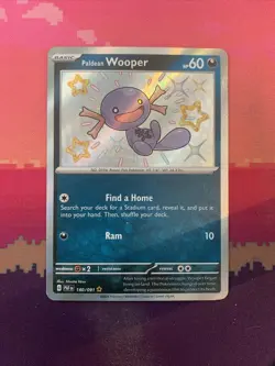 Pokemon Card Paldean Wooper 180/091 Shiny Paldean Fates Near Mint - Image 1