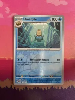 Pokemon Card Omanyte Pokemon 151 Reverse Holo Uncommon 138/165 Near Mint - Image 1