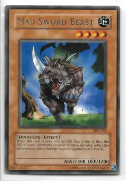 Yu-Gi-Oh Pharaoh's Servant Card #PSV-091 Mad Sword Beast - Image 1