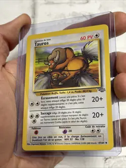 Pokemon Tauros 47/64 Jungle Regular NM French Pokemon Card TCG NM Vintage Vtg - Image 2