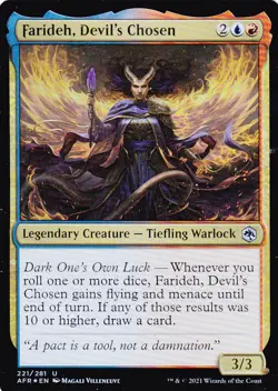 ADVENTURES IN THE FORGOTTEN REALMS..FARIDEH, DEVILS CHOOSEN.FOIL..MTG..NRMT NP.. - Image 1