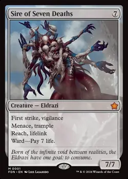 RED ROOM GAMES - MTG Magic the Gathering - SIRE OF SEVEN DEATHS NM FOUNDATIONS - Image 1