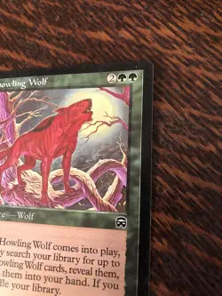 MTG Magic The Gathering Howling Wolf Creature 252 / 350 1999 Heather Hudson - Image 3