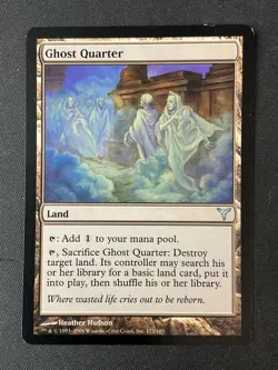 MTG Dissension #173 Ghost Quarter Land Uncommon LP - Image 1