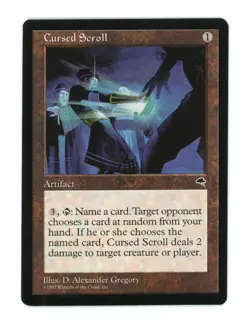 Cursed Scroll - Tempest MTG Magic the Gathering - Artifact - Regular Rare - Image 1