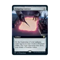 WOTC MtG Commander 2021 Tempting Contract (Extended Art) (R) NM - Image 1