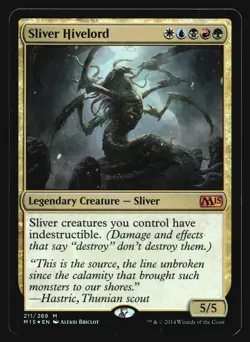Sliver Hivelord Magic 2015 (M15) #211 Foil Mythic MTG Magic R4-233 - Image 1