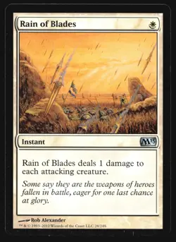 Rain of Blades Magic 2013 (M13) #28 Uncommon MTG Magic R4-249 - Image 1
