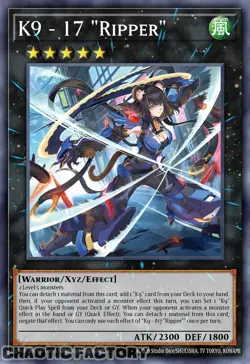 YUGIOH JUSH-EN035 K9-17 Ripper Super Rare 1st Edition NM - Image 1