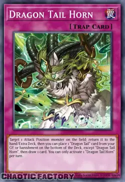 YUGIOH JUSH-EN010 Dracotail Horn Super Rare 1st Edition NM - Image 1