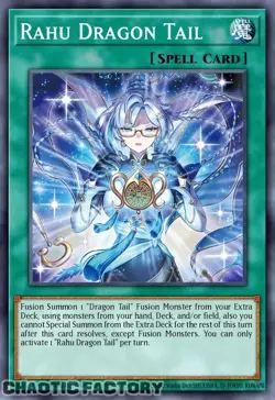 YUGIOH JUSH-EN009 Rahu Dracotail Super Rare 1st Edition NM - Image 1