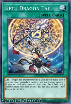 YUGIOH JUSH-EN008 Ketu Dracotail Super Rare 1st Edition NM - Image 1