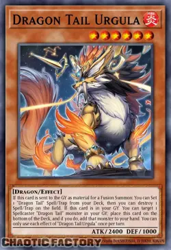 YUGIOH JUSH-EN004 Dracotail Urgula Super Rare 1st Edition NM - Image 1