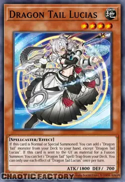 YUGIOH JUSH-EN001 Dracotail Lukias Ultra Rare 1st Edition NM - Image 1