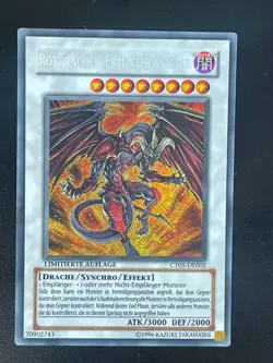 Rotdrachen-Erzunterweltler CT05-DE002 Secret Rare Deutsch Exc YUGIOH - Image 1