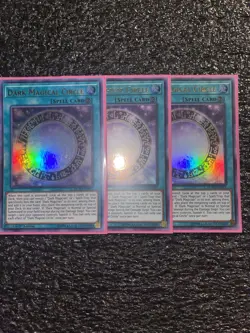 Yugioh 3x Dark Magical Circle DUPO-EN051 Ultra Rare 1st Edition Light Play - Image 1