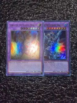 Yugioh Mirrorjade the Iceblade Dragon Lubellion the Searing Dragon SDAZ BLTR NM - Image 1