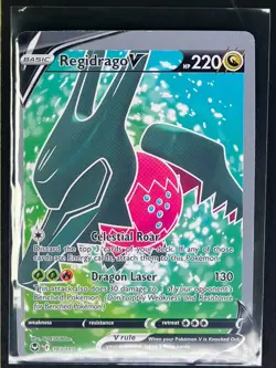 Regidrago V 183/195 - Full Art Ultra Rare Holo - Silver Tempest Pokemon Card - Image 3
