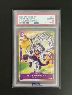 One Piece Card Psa10 Monkey D Luffy Seven-Eleven Promo - Image 1