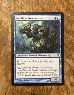1X Sea Gate Loremaster 63/249 Zendikar MTG NM/EX - Image 1
