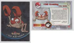 Krabby Silver Foil Topps Pokemon TV Animation Edition Series 2 #98 2000 0l4h - Image 3