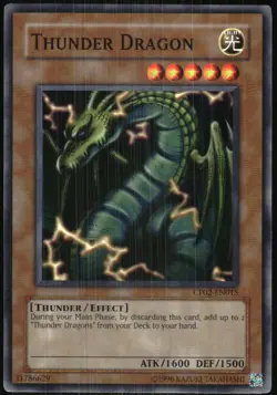 Yu-Gi-Oh! - Champion Pack: Game 2 Yugioh Thunder Dragon 2007 CP02-EN015 Unlimite - Image 1