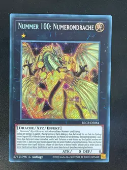 Nummer 100: Numerondrache BLCR-DE084 Secret Rare Deutsch NM YUGIOH - Image 1