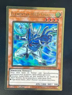 Elementar-HELD Stratos MAGO-DE004 Gold Rare Deutsch NM YUGIOH - Image 1
