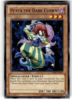 YUGIOH • PETEN THE DARK CLOWN • RARE • DPKB-EN019 • UNLIMITED - Image 1