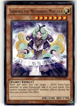 Shopina The Melodious Maestra NECH-EN007 1st Edition Rare Yugioh Card NM - Image 1