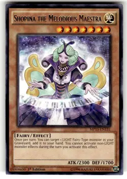 1x (NM) - Shopina the Melodious Maestra - MP15-EN131 - Rare 1st Edition YuGiOh N - Image 1