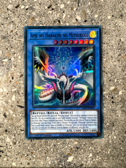 Yugioh TCG Ame no Habakiri no Mitsurugi ALIN-EN092 Super Rare 1st Edition NM-M - Image 1