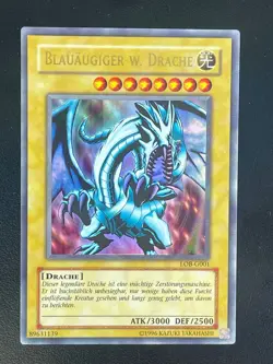 Blauaugiger weisser Drache LOB-G001 Ultra Rare Deutsch Exc YUGIOH Raritat!! - Image 1