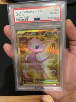 Pokemon Card Mew ex PSA 10 GEM MINT Japanese Scarlet & Violet Full Art Rare - Image 1