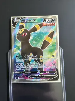 Pokemon TCG Umbreon v Full Art Ultra Rare Holo Card 188/203 Evolving Skies - Image 1