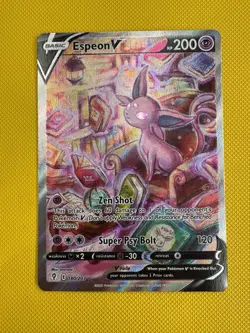 Espeon V 180/203 Evolving Skies Alternate Full Art Rare Pokemon Card NM - Image 1