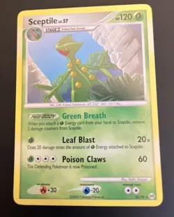 Pokemon TCG Sceptile Rare Card 30/99 Arceus 2009 - NM - Image 1