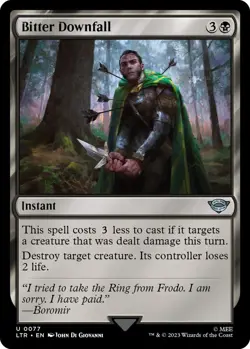 Bitter Downfall 0077 MTG LTR Uncommon NP - Image 1