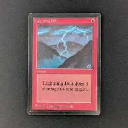 MTG \>> Lightning Bolt (EX) <<// Beta - 341 Trading - Magic - Image 1