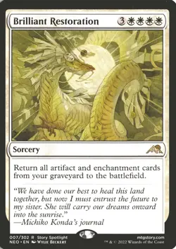 MTG Brilliant Restoration (007) *Non-Foil* Rare Kamigawa: Neon Dynasty MT/NM - Image 1