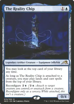 MTG The Reality Chip (074) *Non-Foil* Base Rare Kamigawa: Neon Dynasty MT/NM - Image 1